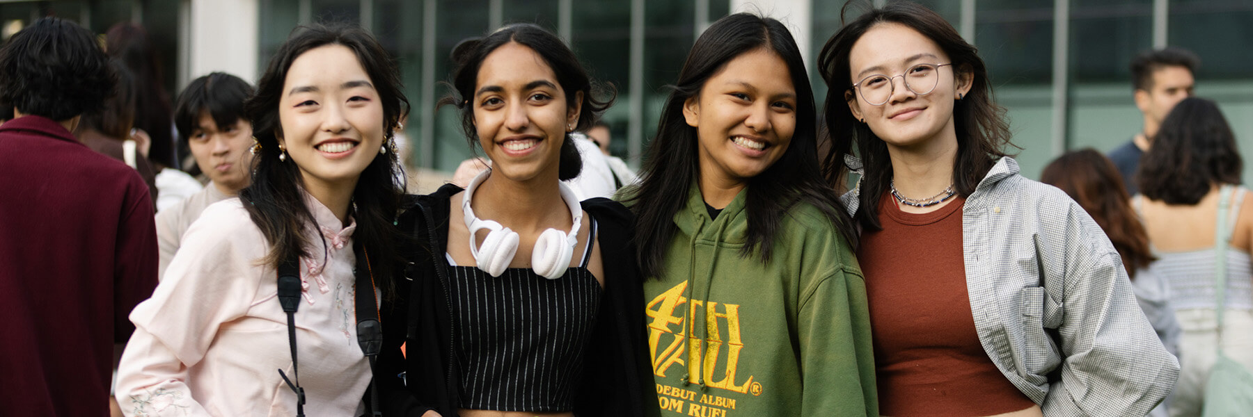 A group of students posing for the camera.